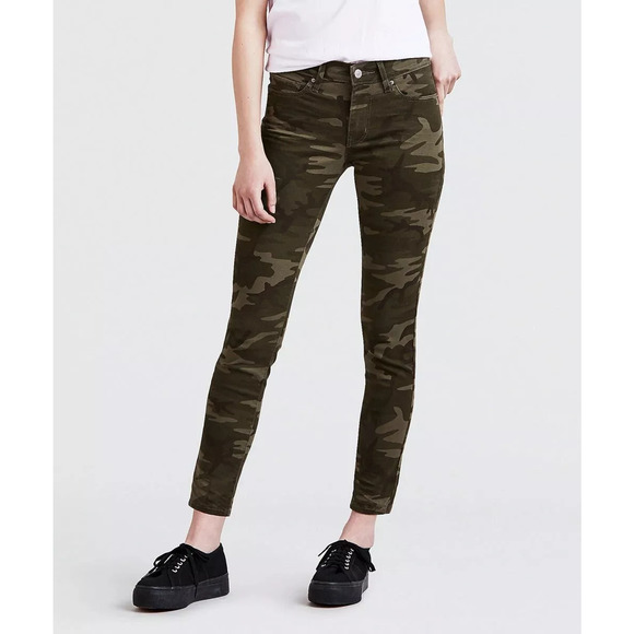 Levi's  711 Camo-Print Skinny Ankle Jeans Size 26 - Picture 1 of 6